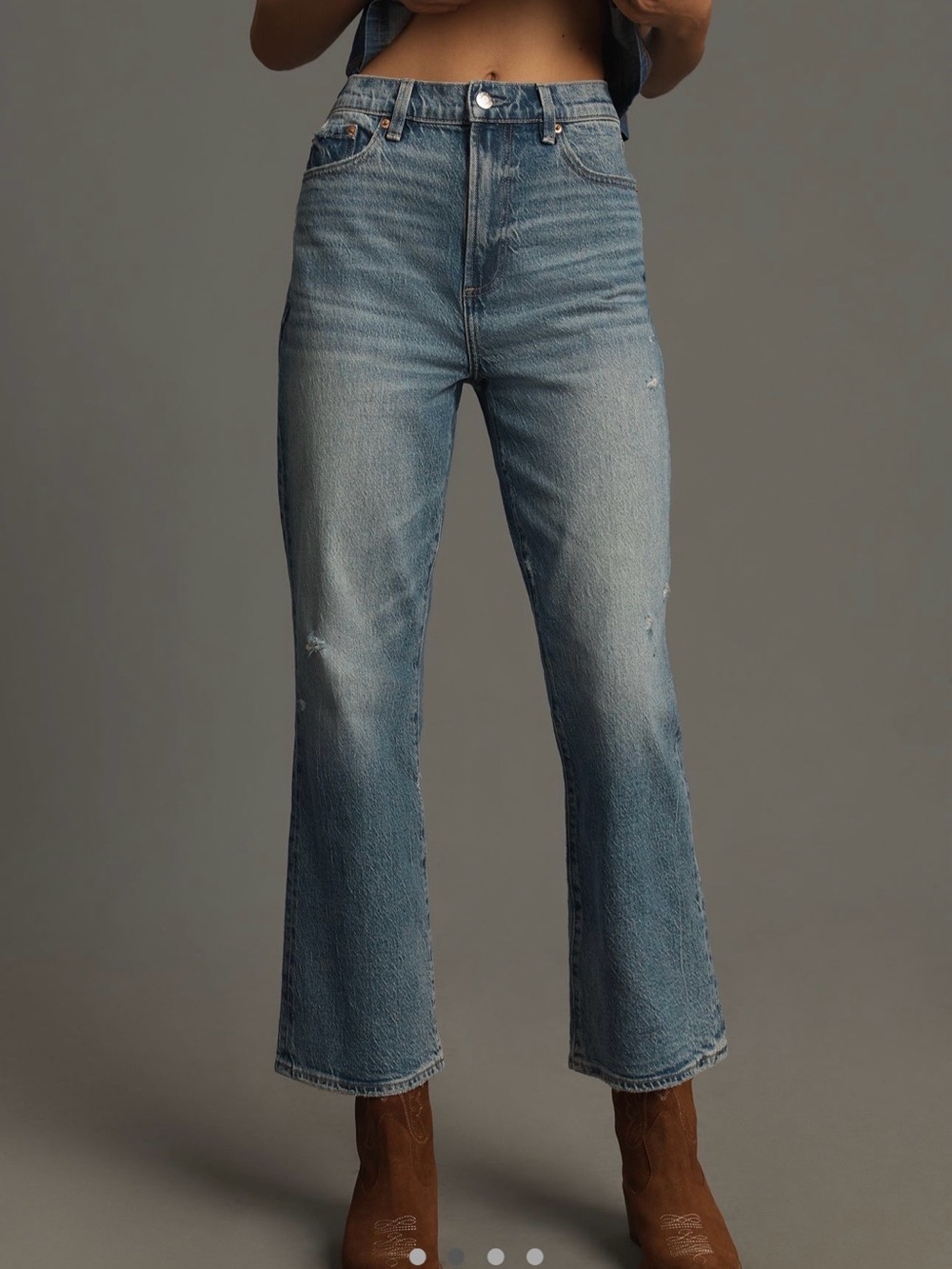 Pistola Ally High-Rise Cropped Flare Women's Jeans - Light Blue